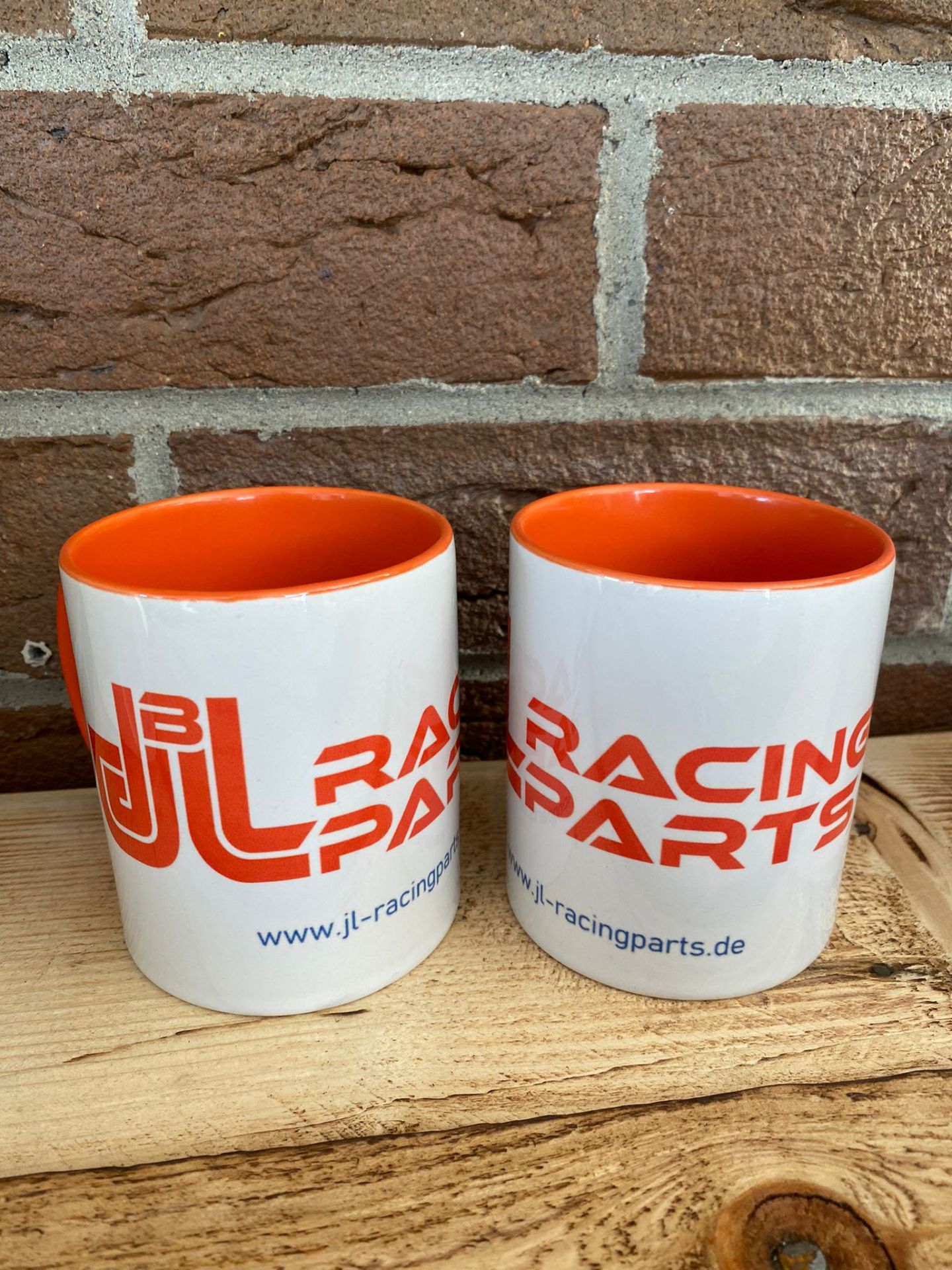 Tasse weiß / orange, bedruckt Tasse weiß / orange, bedruckt